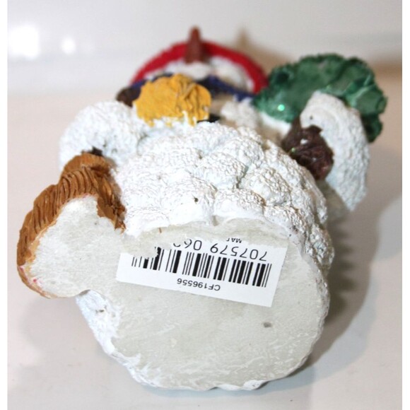 Vintage Resin Snowman Christmas Tree 6” Holiday Winter Mantle Tabletop Decor Fig - Picture 6 of 7